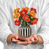 Mini French Poppies (10 Pop - up Greeting Cards) - Pages & Parcels