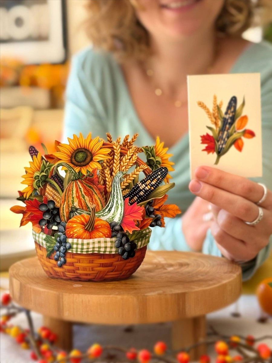 Mini Golden Harvest (10 Mini Pop - up Greeting Cards) - Pages & Parcels