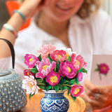 Mini Peony Paradise (10 Pop - up Greeting Cards) - Pages & Parcels