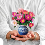 Mini Peony Paradise (10 Pop - up Greeting Cards) - Pages & Parcels