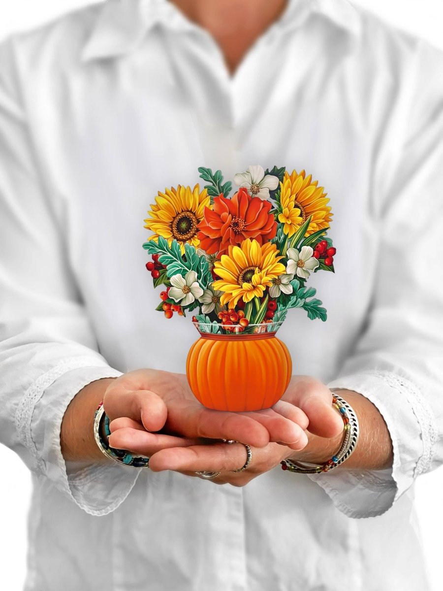 Mini Pumpkin Harvest (10 Pop - up Greeting Cards) - Pages & Parcels