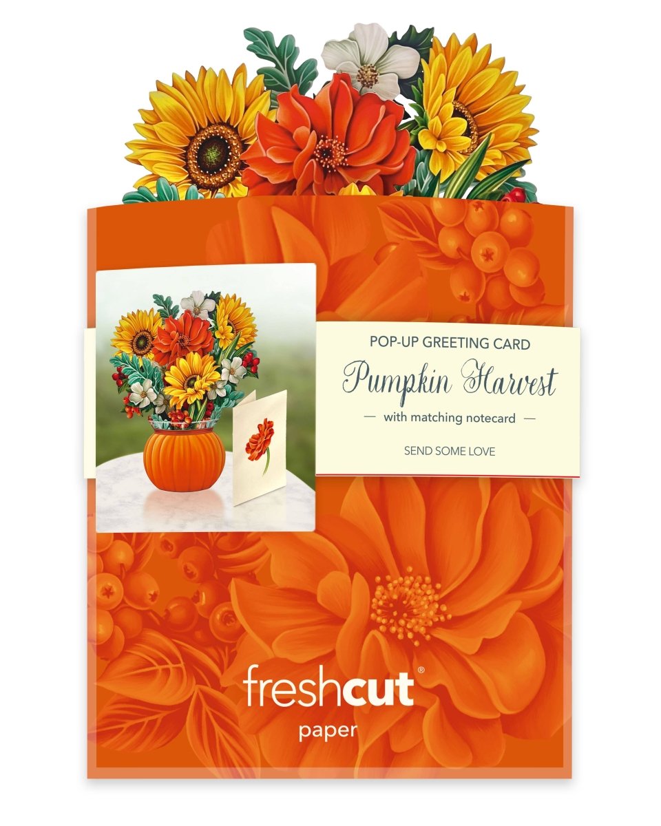 Mini Pumpkin Harvest (10 Pop - up Greeting Cards) - Pages & Parcels