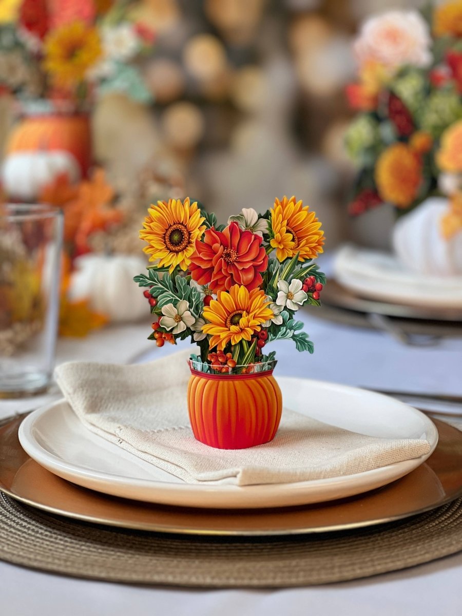 Mini Pumpkin Harvest (10 Pop - up Greeting Cards) - Pages & Parcels