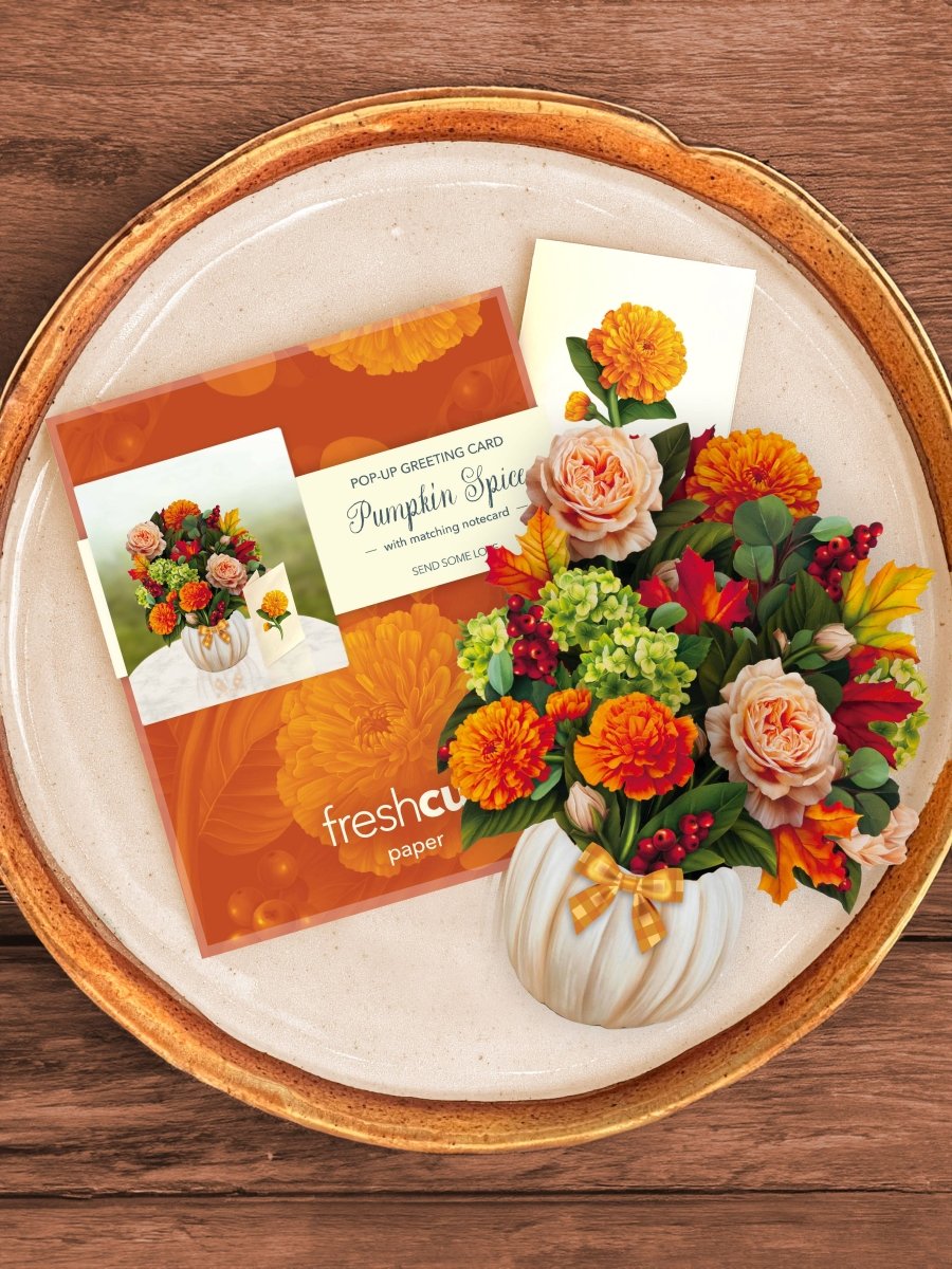 Mini Pumpkin Spice (10 Pop - up Greeting Cards) - Pages & Parcels
