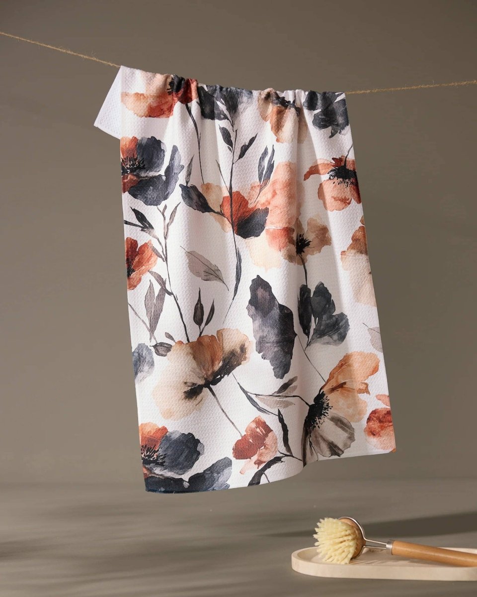 Moody Poppy Tea Towel - Pages & Parcels