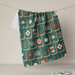 Moss Tile Toss Tea Towel - Pages & Parcels