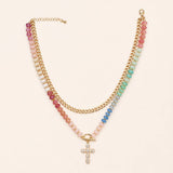 Multi Layer Resin Beaded Pendant Necklace - Pages & Parcels