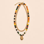 Multi Layer Resin Beaded Pendant Necklace - Pages & Parcels