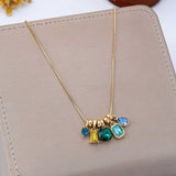 Multicolor Crystal Cluster Pendant Necklace - Pages & Parcels