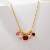 Multicolor Crystal Cluster Pendant Necklace - Pages & Parcels
