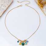 Multicolor Crystal Cluster Pendant Necklace - Pages & Parcels