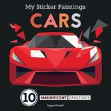 My Sticker Paintings: Cars: 10 Magnificent Paintings (Happy Fox Books) Sticker-by-Number for Kids 6-10 - F1, Motocross, Go-Karts, and Race Cars, with 36 to 110 Removable, Reusable Stickers per Design cover image
