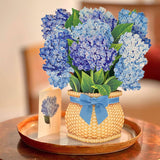 Nantucket Hydrangeas (8 Pop - up Greeting Cards) - Pages & Parcels