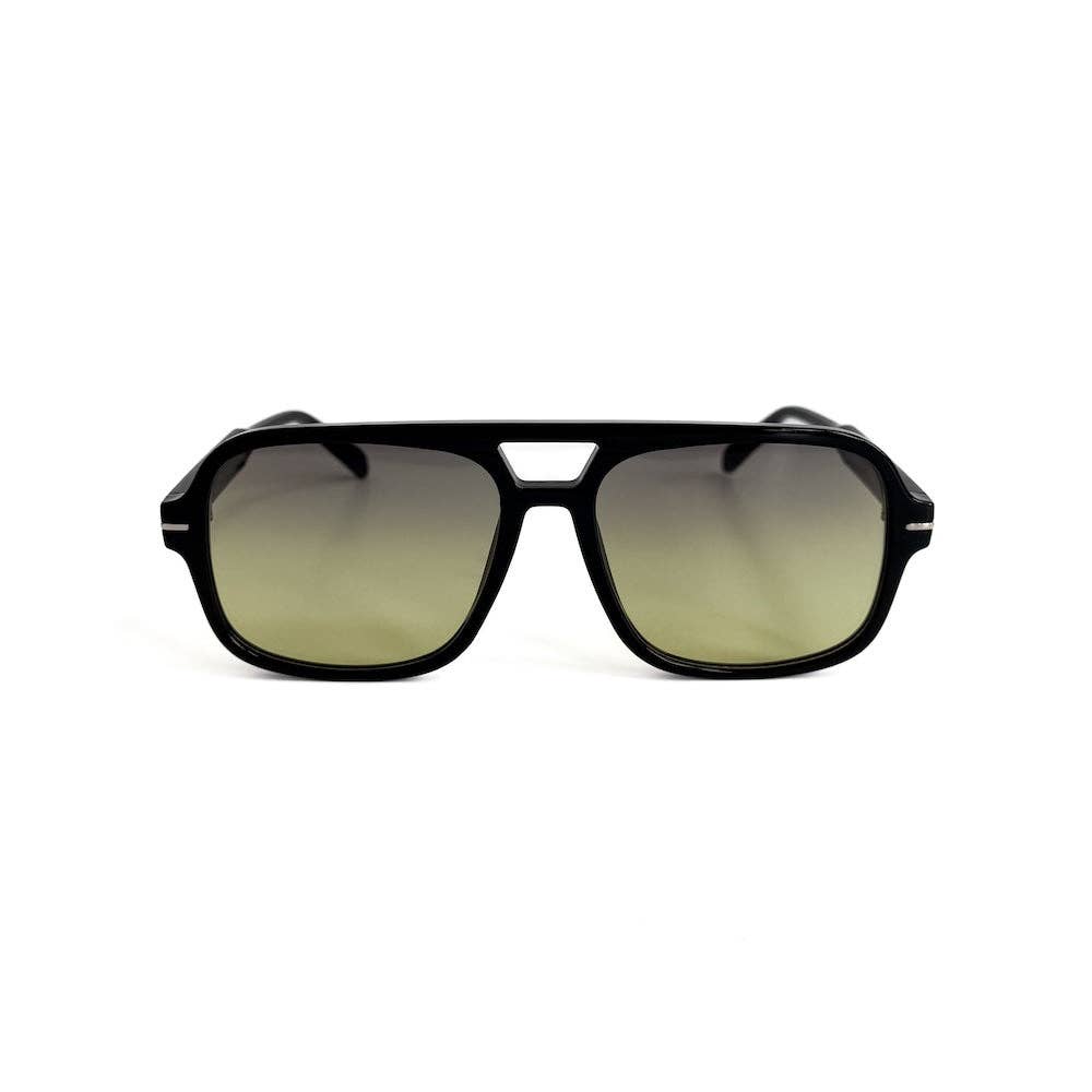 Oversized aviator sunglasses with a soft-cloth case
