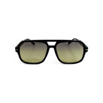 Oversized aviator sunglasses with a soft-cloth case
