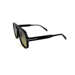 Oversized aviator sunglasses with a soft-cloth case