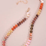 Natural Agate Glass Bead Necklace - Pages & Parcels