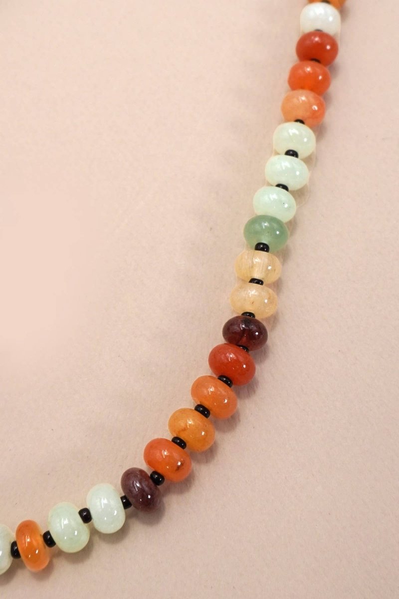 Natural Agate Glass Bead Necklace - Pages & Parcels
