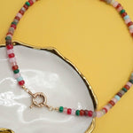 Natural Stone Charm Spring Clasp Necklace - Pages & Parcels