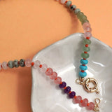 Natural Stone Charm Spring Clasp Necklace - Pages & Parcels