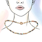 Natural Stone Charm Spring Clasp Necklace - Pages & Parcels