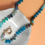 Natural Stone Charm Spring Clasp Necklace - Pages & Parcels