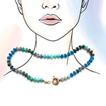 Natural Stone Charm Spring Clasp Necklace - Pages & Parcels
