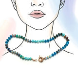 Natural Stone Charm Spring Clasp Necklace - Pages & Parcels