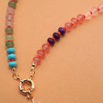 Natural Stone Charm Spring Clasp Necklace - Pages & Parcels