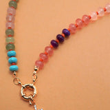 Natural Stone Charm Spring Clasp Necklace - Pages & Parcels