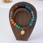 Natural Stone Heart Charm Stretch Bracelet - Pages & Parcels