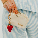 Nylon double-zip card wallet with an O-ring clip