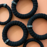 Nylon Hair Ties | Large | Jet Black - Pages & Parcels