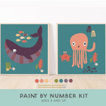 Ocean Animals Paint by Number Kit for Kids | Breathe People - Pages & Parcels