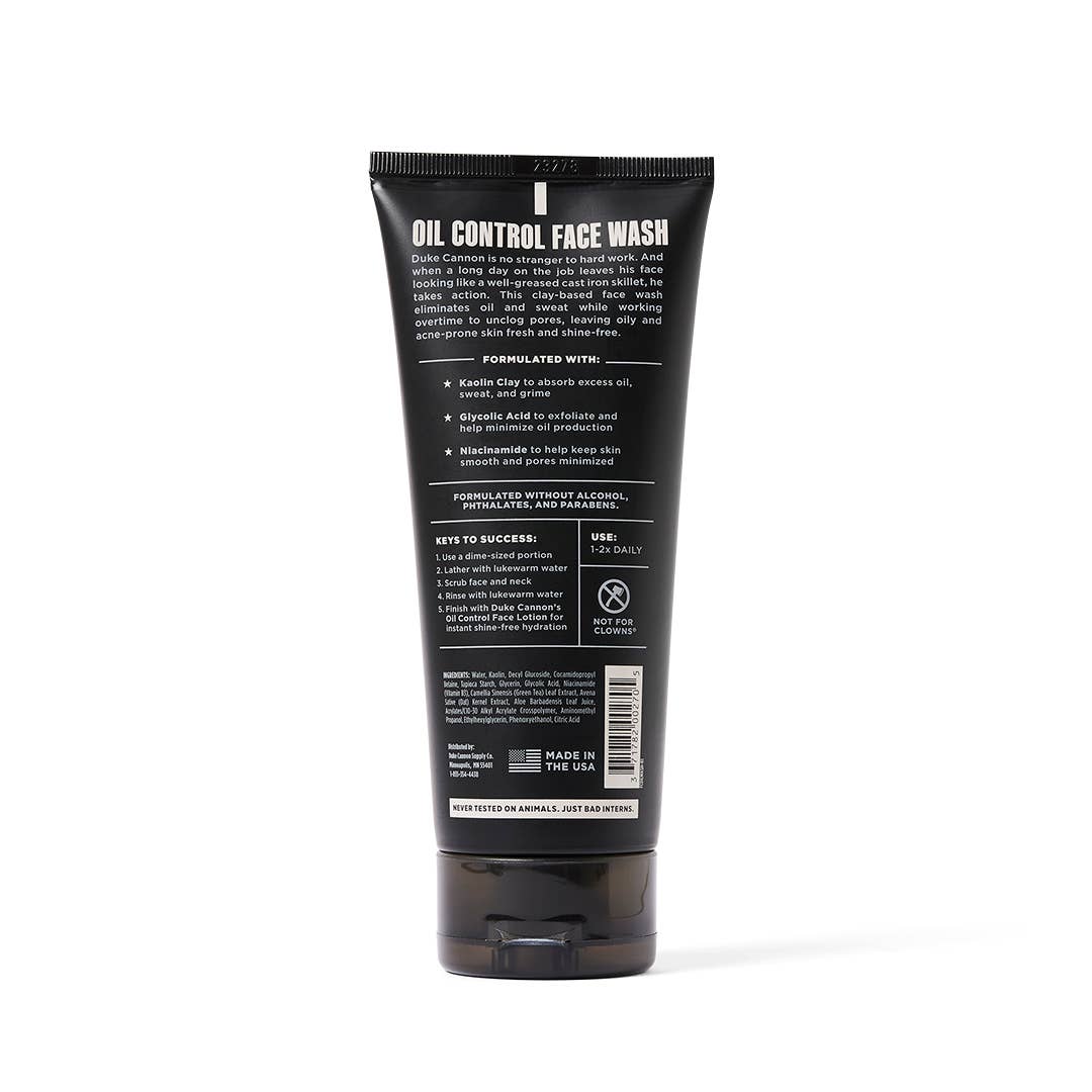 Oil Control Face Wash | Duke Cannon - Pages & Parcels