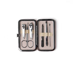 Olivia Moss Mani Pedi Ready manicure kit with nail tools in a travel case