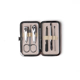 Olivia Moss Mani Pedi Ready manicure kit with nail tools in a travel case