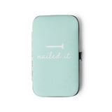 Olivia Moss Mani Pedi Ready manicure kit with nail tools in a travel case