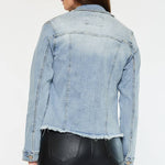 OPEN PACK FRAYED HEM TRUCKER JACKET | Kan Can - Pages & Parcels