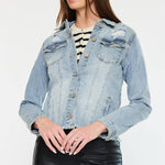 OPEN PACK FRAYED HEM TRUCKER JACKET | Kan Can - Pages & Parcels