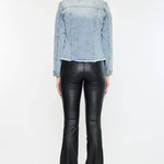 OPEN PACK FRAYED HEM TRUCKER JACKET | Kan Can - Pages & Parcels