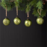 Ornament - Green Etched Glass - Pages & Parcels
