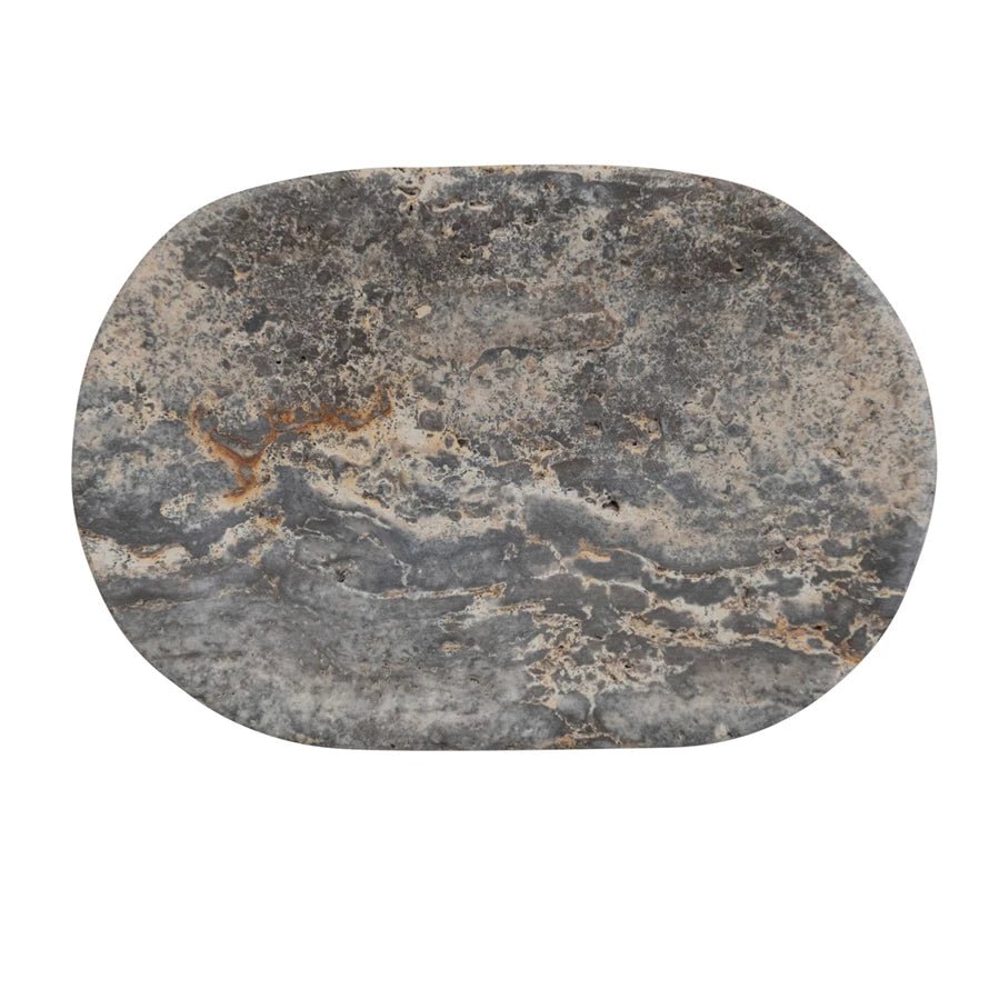 Oval Travertine Soap Dish - Pages & Parcels