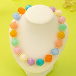 Oversized Faceted Pastel Bead Necklace - Pages & Parcels