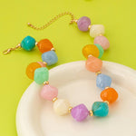Oversized Faceted Pastel Bead Necklace - Pages & Parcels