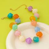Oversized Faceted Pastel Bead Necklace - Pages & Parcels