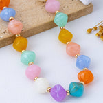 Oversized Faceted Pastel Bead Necklace - Pages & Parcels