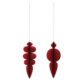Oversized paper honeycomb finial ornament, available in two styles