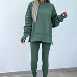 Oversized Lounge Set with Ribbed Leggings - Pages & Parcels
