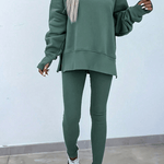 Oversized Lounge Set with Ribbed Leggings - Pages & Parcels